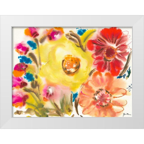 Bed of Roses IV White Modern Wood Framed Art Print by Minasian, Julia