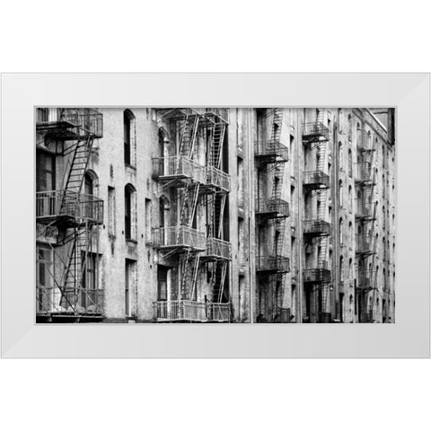 NY Scenes III White Modern Wood Framed Art Print by Pica, Jeff