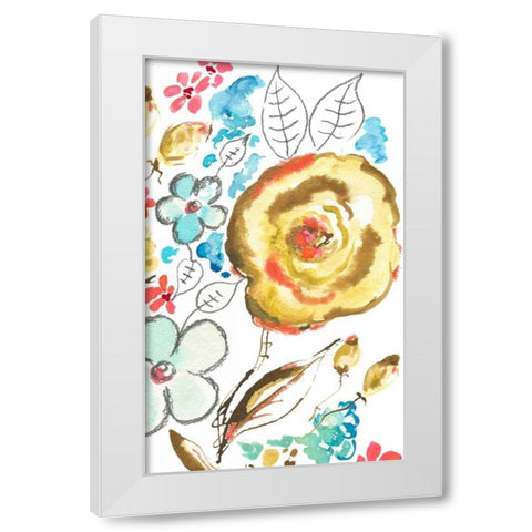 Sussex Garden II White Modern Wood Framed Art Print by Minasian, Julia