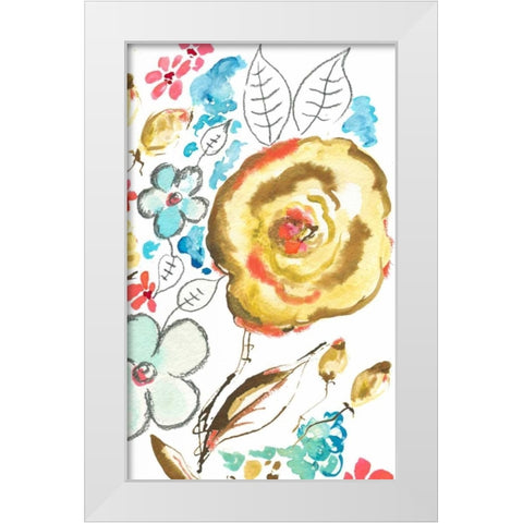 Sussex Garden II White Modern Wood Framed Art Print by Minasian, Julia