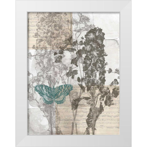 A Touch of Teal I White Modern Wood Framed Art Print by Goldberger, Jennifer