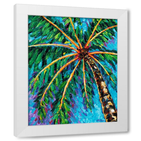 Under the Palms II White Modern Wood Framed Art Print by Vitaletti, Carolee