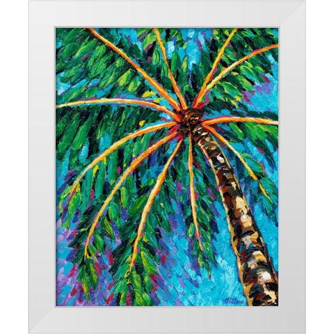 Under the Palms II White Modern Wood Framed Art Print by Vitaletti, Carolee