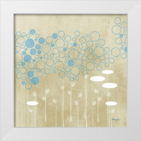 Summer Crest I White Modern Wood Framed Art Print by Evelia Designs