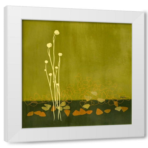 River Rocks I White Modern Wood Framed Art Print by Evelia Designs