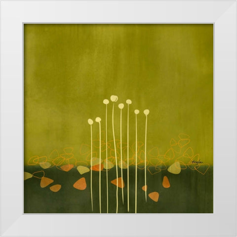 River Rocks II White Modern Wood Framed Art Print by Evelia Designs