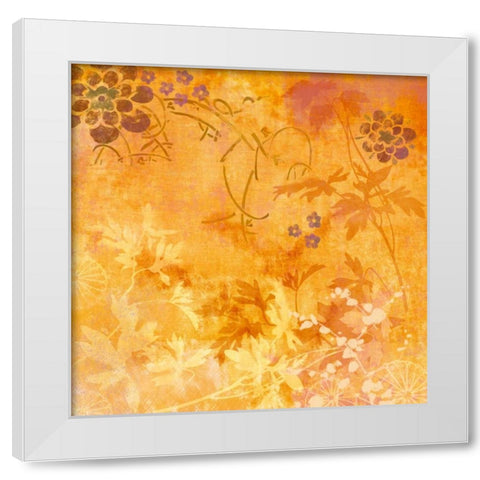 Ginger Fall II White Modern Wood Framed Art Print by Evelia Designs