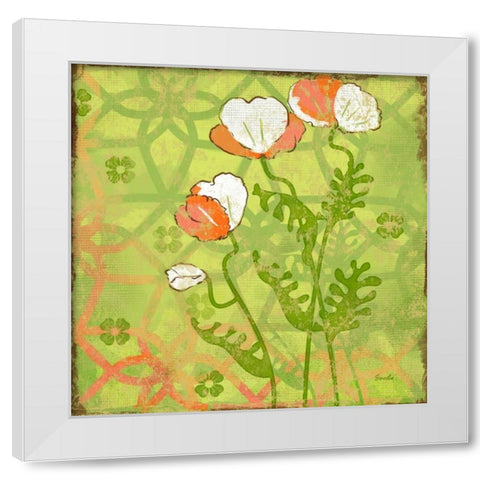 English Tea Garden IV White Modern Wood Framed Art Print by Evelia Designs