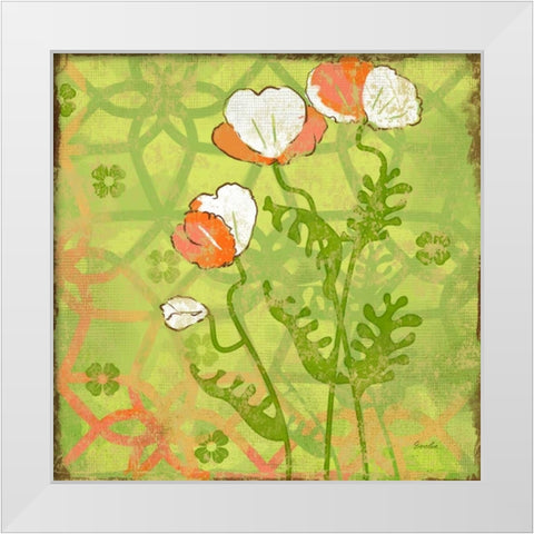 English Tea Garden IV White Modern Wood Framed Art Print by Evelia Designs