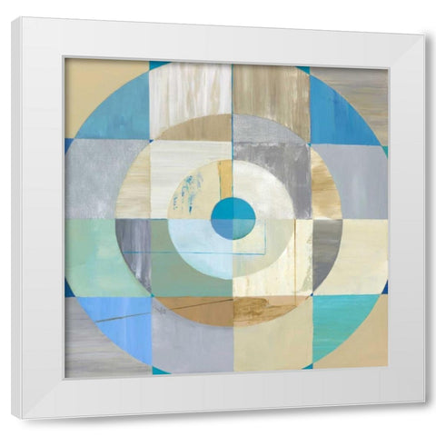 Circle Center I White Modern Wood Framed Art Print by Joy, Julie