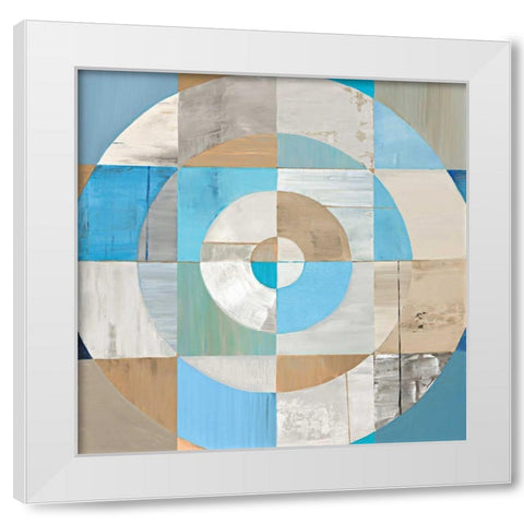 Circle Center II White Modern Wood Framed Art Print by Joy, Julie