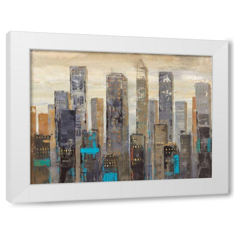 Urban Lights I White Modern Wood Framed Art Print by Joy, Julie