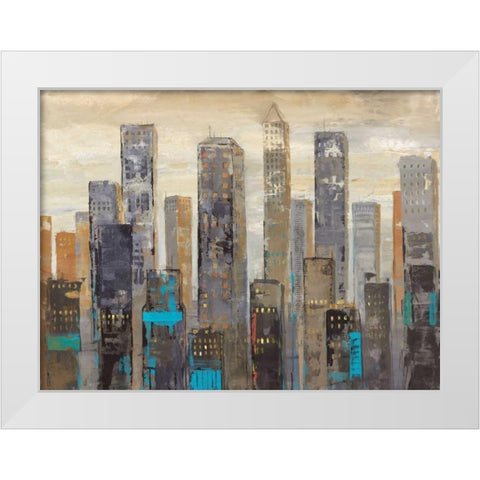 Urban Lights I White Modern Wood Framed Art Print by Joy, Julie