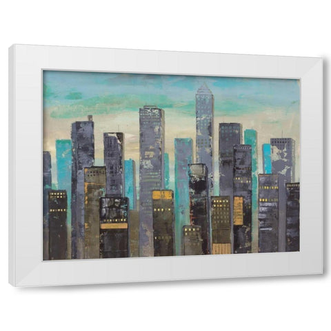 Urban Lights II White Modern Wood Framed Art Print by Joy, Julie