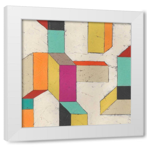 Tessellate III White Modern Wood Framed Art Print by Vess, June Erica