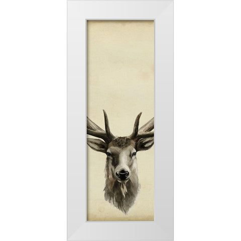 Triptych Elk II White Modern Wood Framed Art Print by Popp, Grace