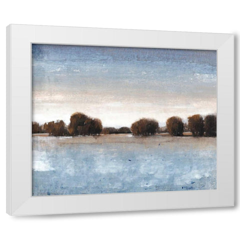 Distant Treeline I White Modern Wood Framed Art Print by OToole, Tim