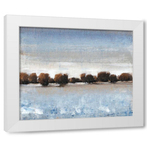 Distant Treeline II White Modern Wood Framed Art Print by OToole, Tim