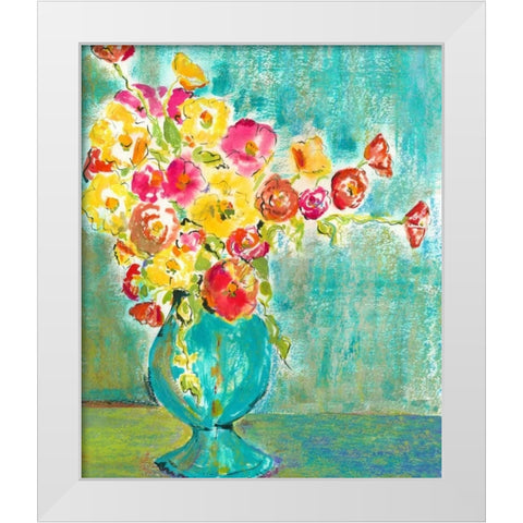 Pastel Vase I White Modern Wood Framed Art Print by Minasian, Julia