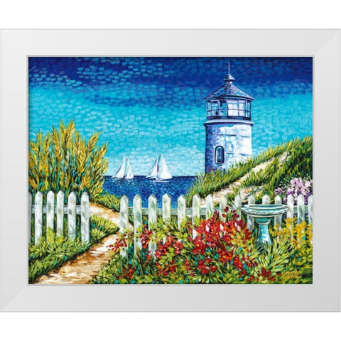 Lighthouse Retreat I White Modern Wood Framed Art Print by Vitaletti, Carolee