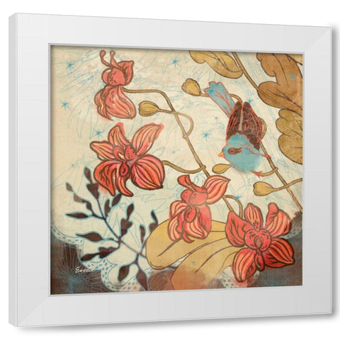Spice and Whimsy II White Modern Wood Framed Art Print by Evelia Designs