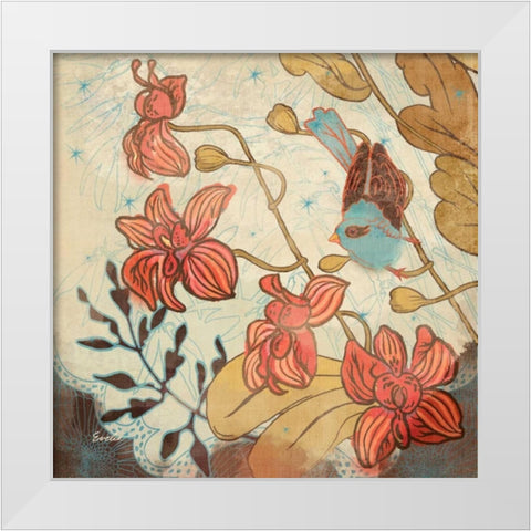 Spice and Whimsy II White Modern Wood Framed Art Print by Evelia Designs