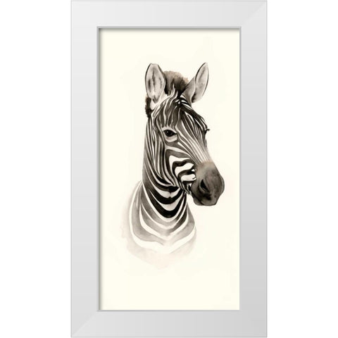 Safari Portrait I White Modern Wood Framed Art Print by Popp, Grace