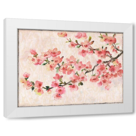 Cherry Blossom Composition I White Modern Wood Framed Art Print by OToole, Tim