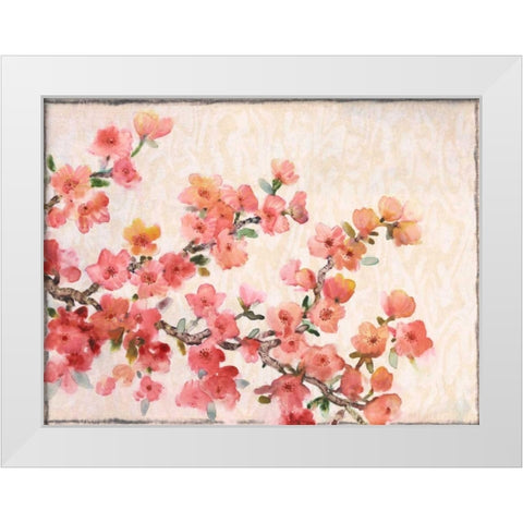 Cherry Blossom Composition II White Modern Wood Framed Art Print by OToole, Tim