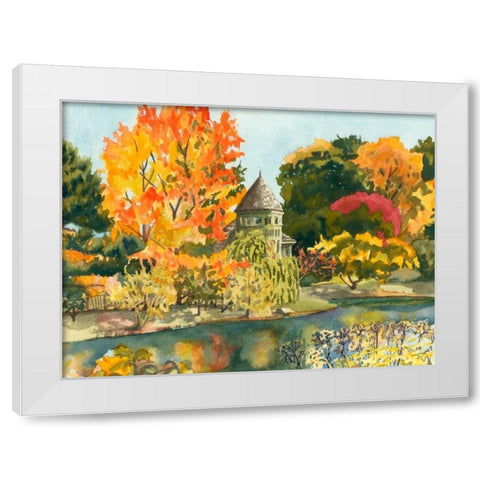 Plein Air Garden II White Modern Wood Framed Art Print by Miller, Dianne