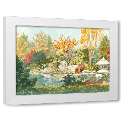 Plein Air Garden IV White Modern Wood Framed Art Print by Miller, Dianne