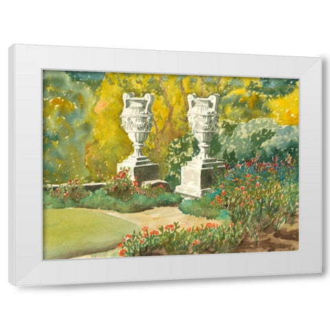 Plein Air Garden V White Modern Wood Framed Art Print by Miller, Dianne