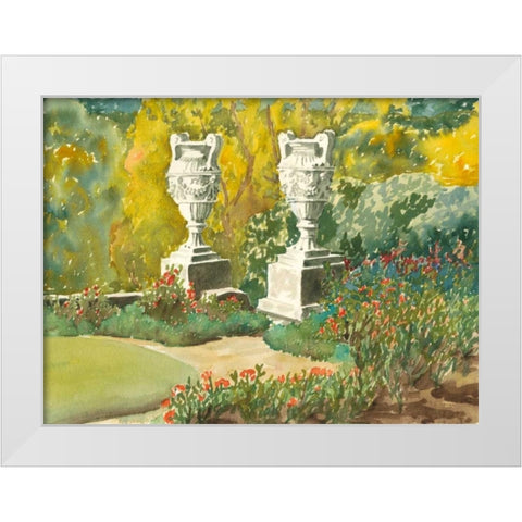 Plein Air Garden V White Modern Wood Framed Art Print by Miller, Dianne