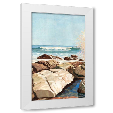 Sea Spray I White Modern Wood Framed Art Print by Miller, Dianne