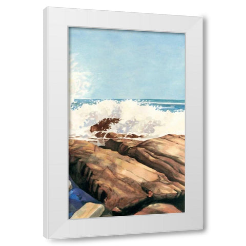 Sea Spray II White Modern Wood Framed Art Print by Miller, Dianne