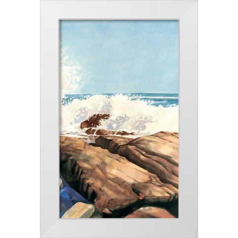 Sea Spray II White Modern Wood Framed Art Print by Miller, Dianne