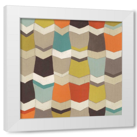 Pattern Undulation IV White Modern Wood Framed Art Print by Vess, June Erica