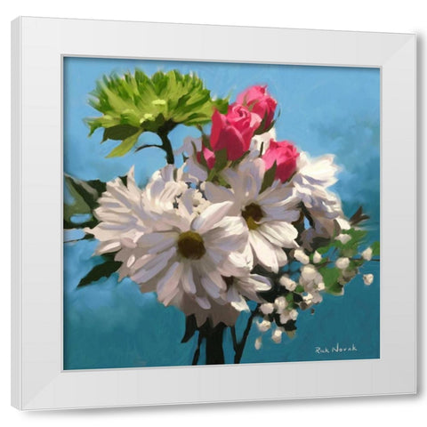 Still Floral I White Modern Wood Framed Art Print by Novak, Rick