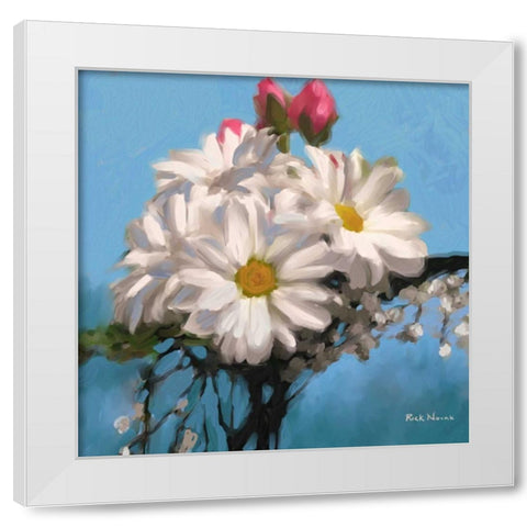 Still Floral II White Modern Wood Framed Art Print by Novak, Rick