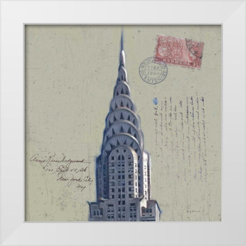 Postage Skyscraper I White Modern Wood Framed Art Print by Novak, Rick