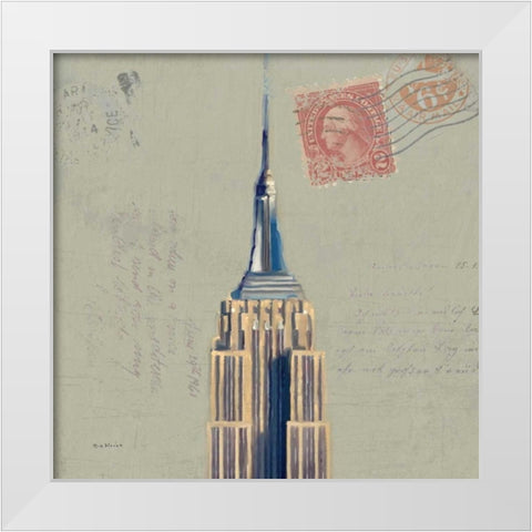 Postage Skyscraper II White Modern Wood Framed Art Print by Novak, Rick