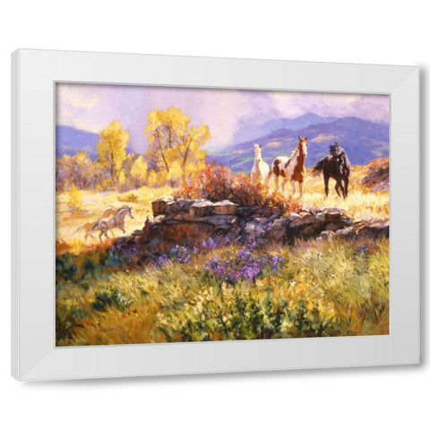 Stormy Afternoon White Modern Wood Framed Art Print by Goldrick, Claire