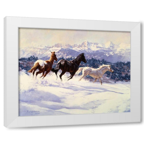 Winter Spirits White Modern Wood Framed Art Print by Goldrick, Claire