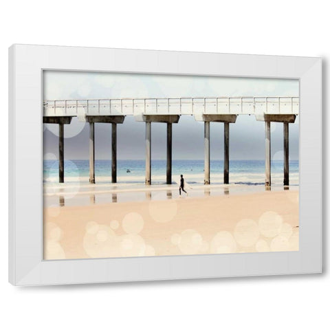 Boardwalk I White Modern Wood Framed Art Print by Coomes, Sylvia
