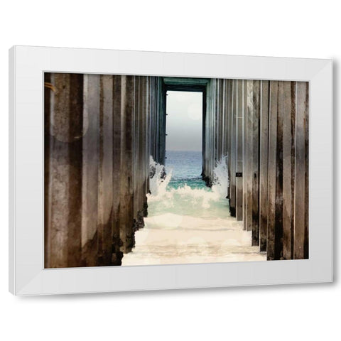 Boardwalk II White Modern Wood Framed Art Print by Coomes, Sylvia