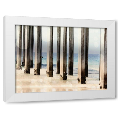 Boardwalk IV White Modern Wood Framed Art Print by Coomes, Sylvia