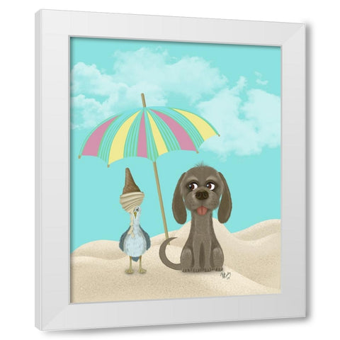Bebe-Cream of the Crop White Modern Wood Framed Art Print by Fab Funky