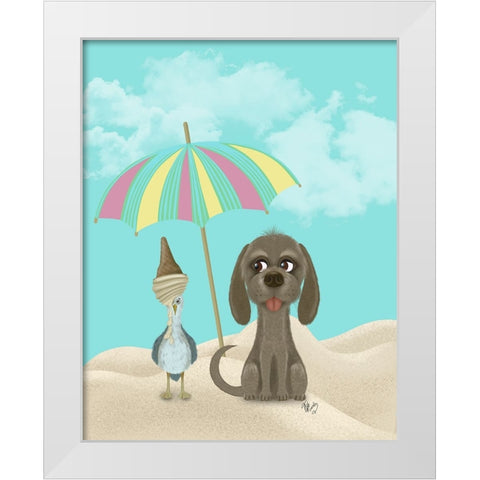 Bebe-Cream of the Crop White Modern Wood Framed Art Print by Fab Funky