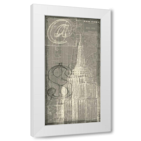 Office Sketches Collection F White Modern Wood Framed Art Print by Harper, Ethan