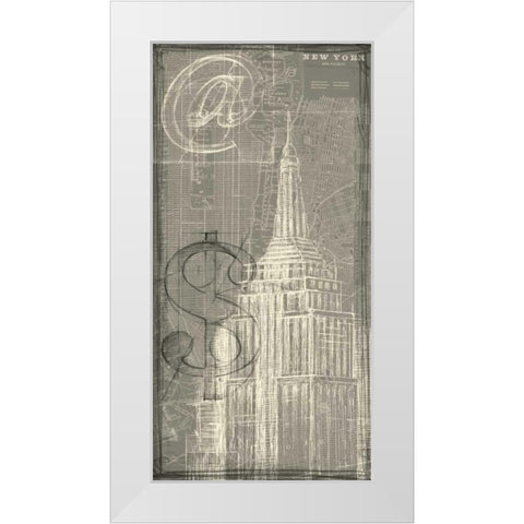 Office Sketches Collection F White Modern Wood Framed Art Print by Harper, Ethan